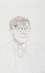 Alan Bennett by David Hockney